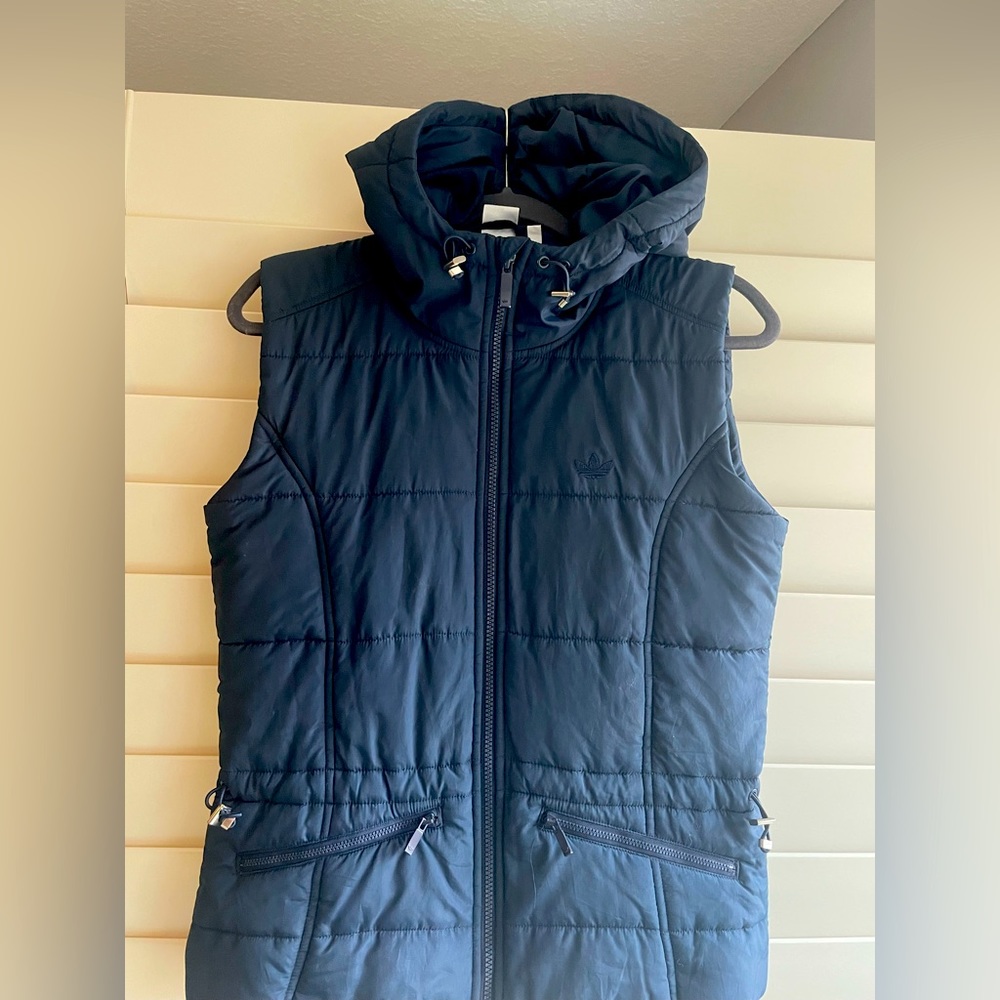 Adidas ladies hooded puffer vest